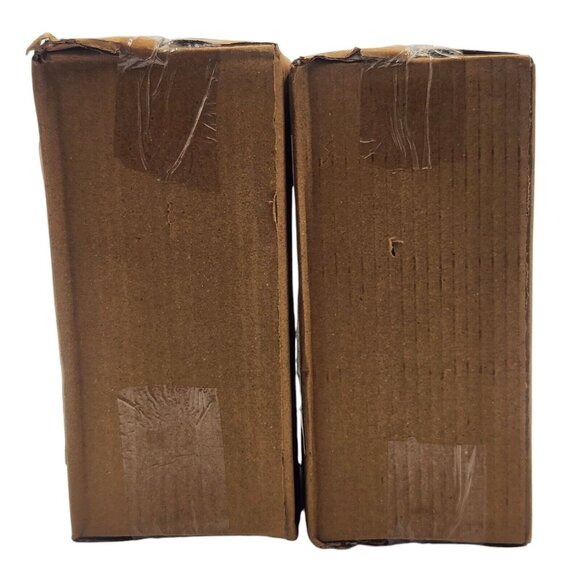 2x Mainevent Tall Pillar Candle Holder 8 in Dark Brown Rustic Wood Decor - Picture 11 of 15